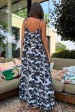 Tie Shoulder Maxi Dress Black